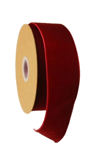 50mm Velvet Ribbon - Burgundy (50mm x 10m)