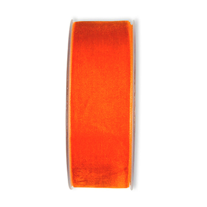 50mm Wired Velvet - Orange (50mm x 10m)