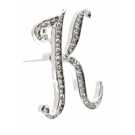 Monogram Letters K - Silver (15cm pin)