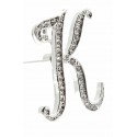 Monogram Letters K - Silver 