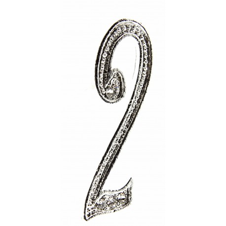 Monogram Numbers 2 - Silver (15cm pin)
