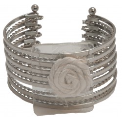 Zoey Corsage Cuff - Silver (4cm Height)