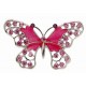 Butterfly Brooch Pin- Hot Pink (4cm Diameter on 15cm Pin)