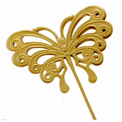 Butterfly Wand - Gold (9cm Diameter on 25cm Handle)