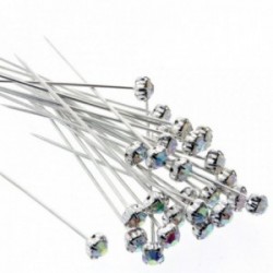 5mm Diamante Corsage Pins - Iridescent (4cm pin, 36 pcs per pk)