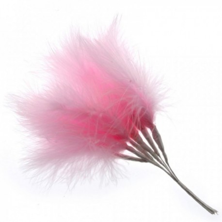Fluffy Feathers - Pale Pink (24cm Long, 6pcs per pk)