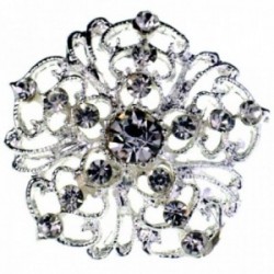 Princess Brooches Belle - Silver (3cm Diameter on 15cm pin)