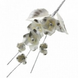 Trillium Leaf Spray - Pearl White (28cm Long)
