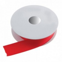 50mm Double Faced Satin - Red (50mm x 20m)
