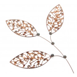 Lacey Leaves - Rose Gold (23cm Long)