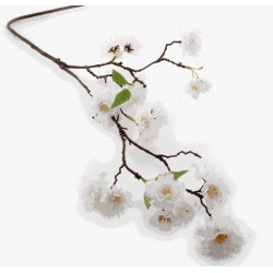 Small Cherry Blossom Spray - White (75cm Long)