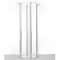 60cm Acrylic Plinth - Clear (60cm tall, flat pack)