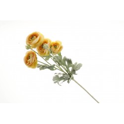 Mini Ranunculus Stem - Light Yellow (6 heads, 67cm long)