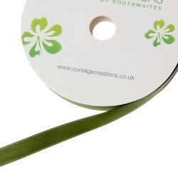 15mm Double Faced Satin - Moss Green (15mm x 20m)