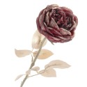 Glittered Single Rose - Burgundy (55cm Long)