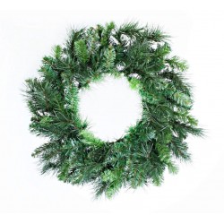 Deluxe Evergreen Mountain Wreath - Green (45cm diameter)