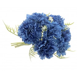 Carnation Bouquet - Blue (37cm long)