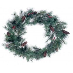 New York Evergreen Wreath - Green (124 tips, 75cm diameter)
