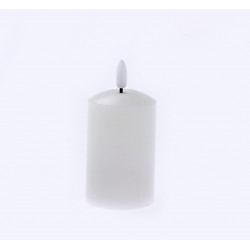 LED Wax Candle with 3D Flame - Ivory (5cm diameter x 10cm height)
