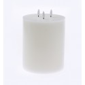 LED Wax Candle with 3D Flame - Ivory (3 wicks, 15cm diameter x 20cm height)