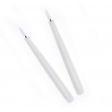 LED Wax Taper Candles with 3D Flame - Ivory (2 pcs per pk| 2cm diameter x 25cm height)