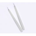 LED Wax Taper Candles with 3D Flame - Ivory (2 pcs per pk| 2cm diameter x 30cm height)