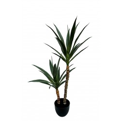 Artificial Yucca Tree in pot - Natural (UV protected, 2 heads, 108cm tall)