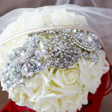 Add Some Sparkle to Your Hand-Tied Bridal Bouquets!