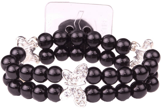 Dancing Butterflies Corsage Bracelet - Black