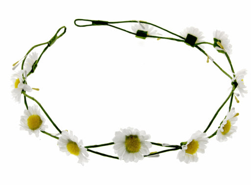 Daisy Headband - White (17cm Diameter, adjustable)