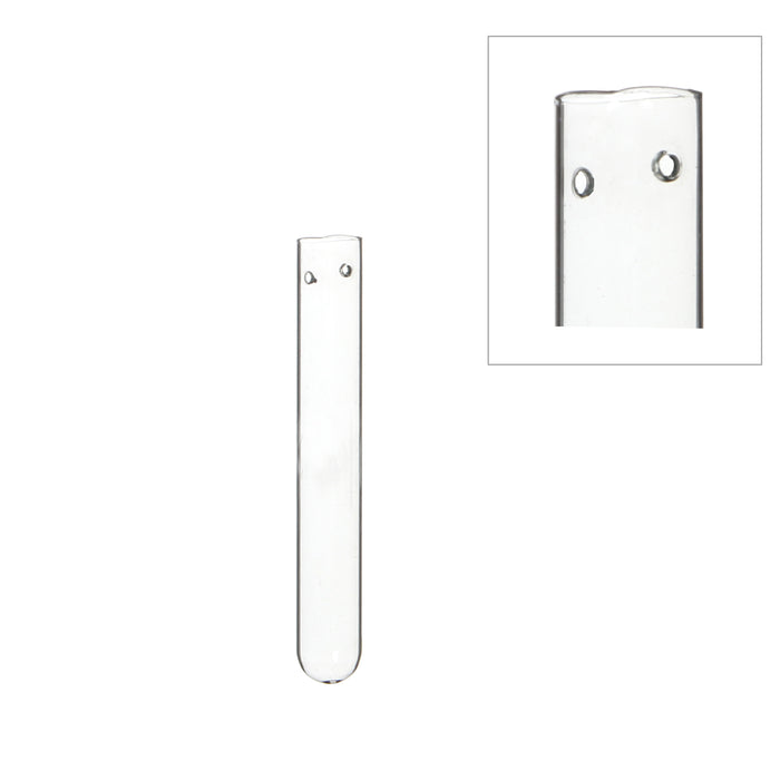 Glass Test Tube w/2 Holes x 12 Pieces (10cm x 1.5cm)