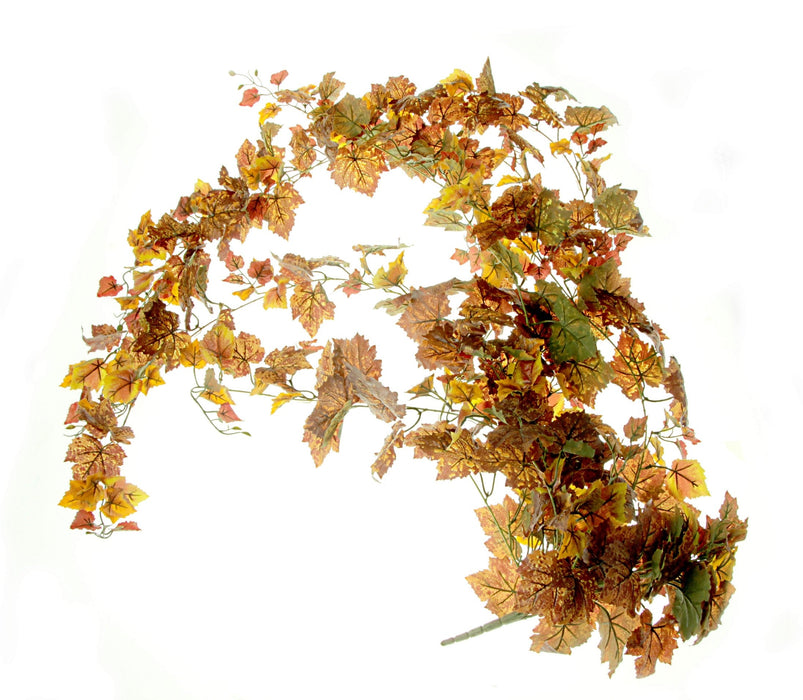 Large Grape Ivy Bush - Burgundy/Orange (370 leaves, 180cm long)