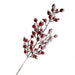 Red Hip Spray with Snow - Red & White (62cm long)