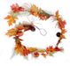 Maple Leaf & Pumpkin Autumn Garland - Orange/Green/Brown (182cm long)