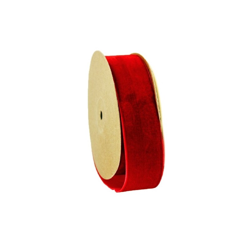 50mm Wired Velvet Ribbon - Red (50mm x 10m) — Corsage Creations