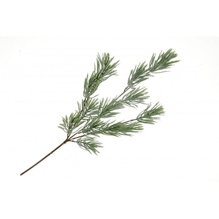 59cm Glittered Pine Stem - Green