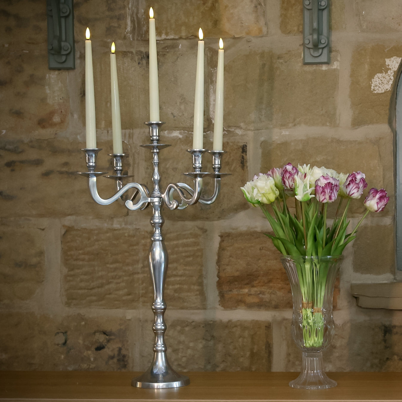 Glass Candlesticks & Vases