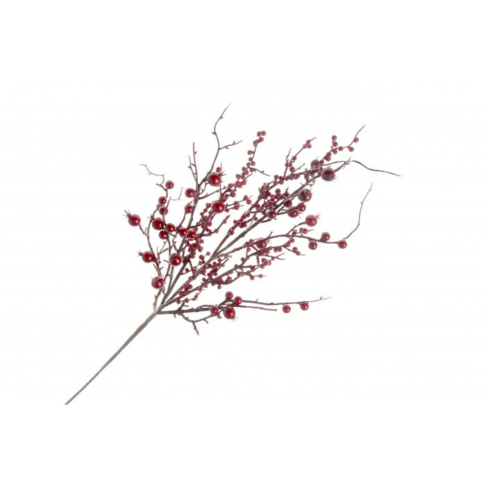 85cm Burgundy Berry Branch - Burgundy/Brown