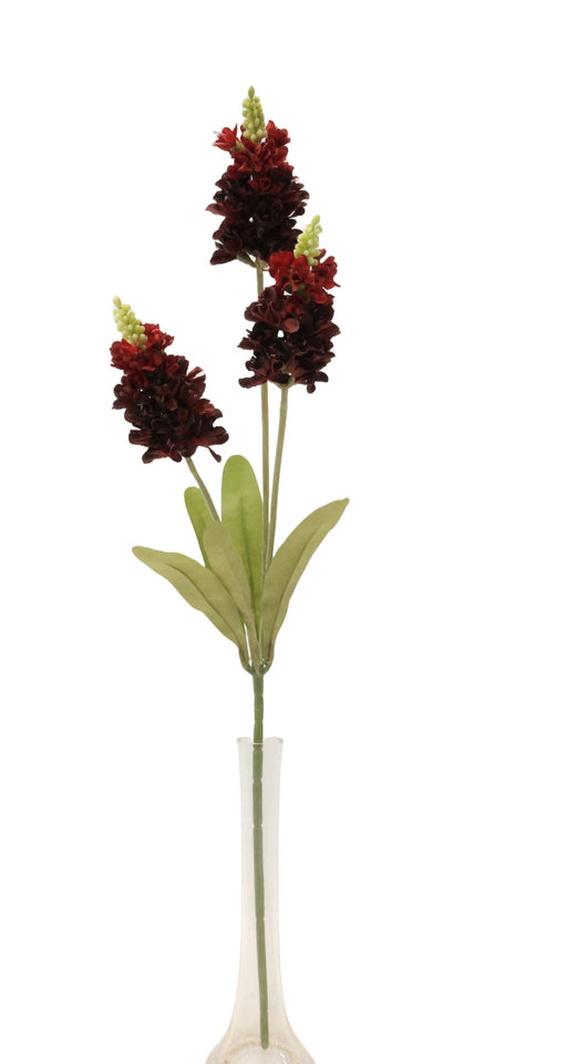 Artificial Blossom Spike - Red/Burgundy (65cm long)