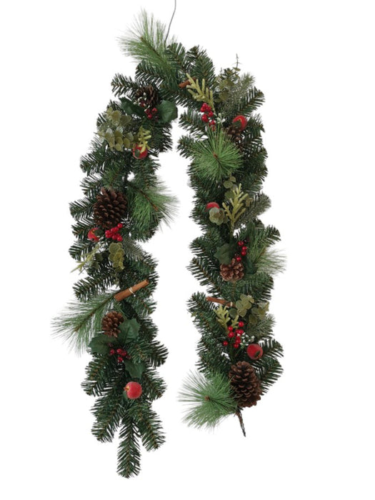 Apple and Cinnamon Garland - Green, Red & Brown (182cm long)