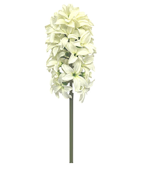 Artificial Hyacinth Bundle - White (3 stems, 40cm long)