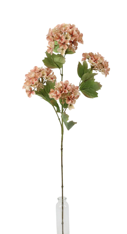 Artificial Hydrangea Spray - Pink (88cm long with 4 heads)