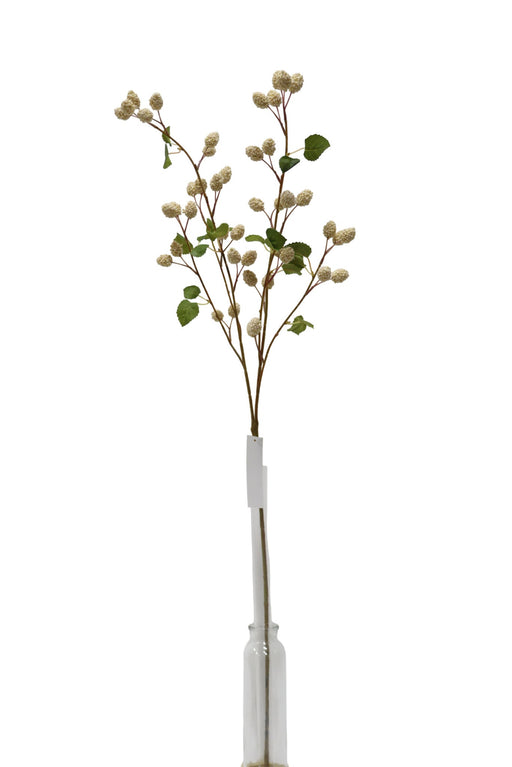 91cm Artificial Raspberry Stem - White (91cm long)