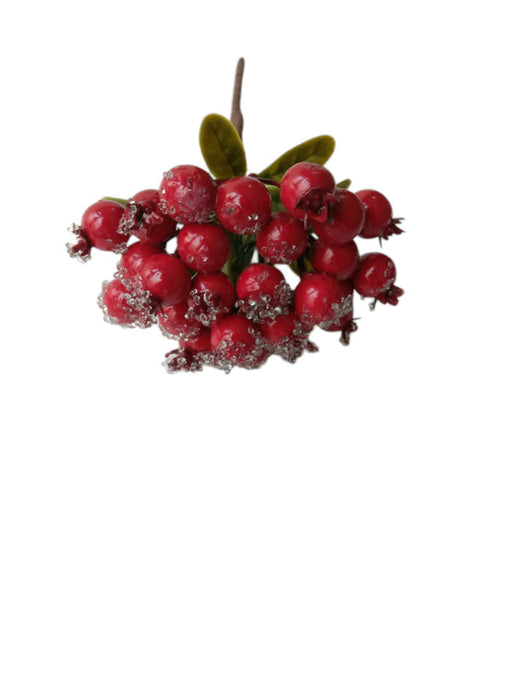 Frosty Berry Bunch - Red (20cm long)