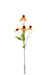 Black Eyed Susan Spray - Red, Yellow & Green (4 heads, 2 buds. 77cm long)