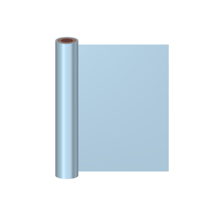 Pastel blue BOPP frosted cellophane roll, 80cm x 80m, 35 micron, for bouquet wrapping