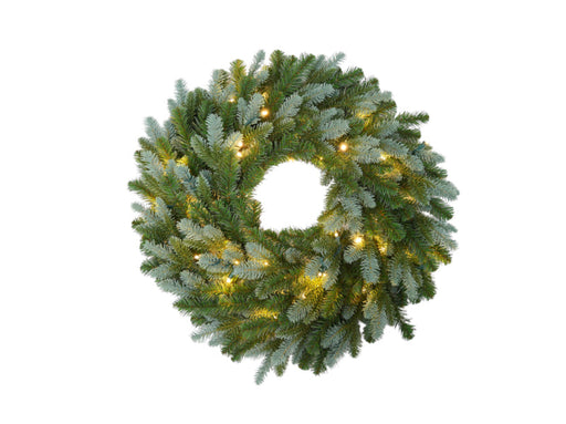 Blue Spruce Wreath with LEDs - Green (280 tips, 60cm diameter)