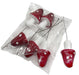 Red Mushroom Picks - Red/White (7.5cm x 3.5cm, 12 pcs per pk)