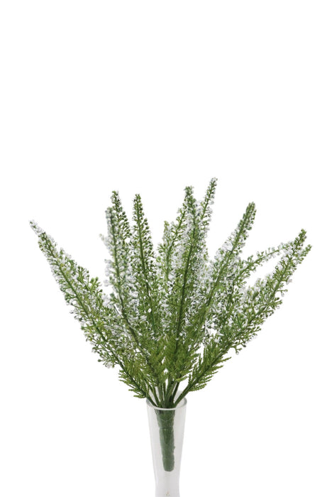 Christmas Heather Bush - White/Green (26cm long, 18 stems)
