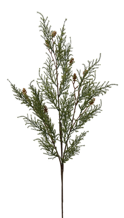 Cedar Spray with Cones - Green/Brown (83cm long)